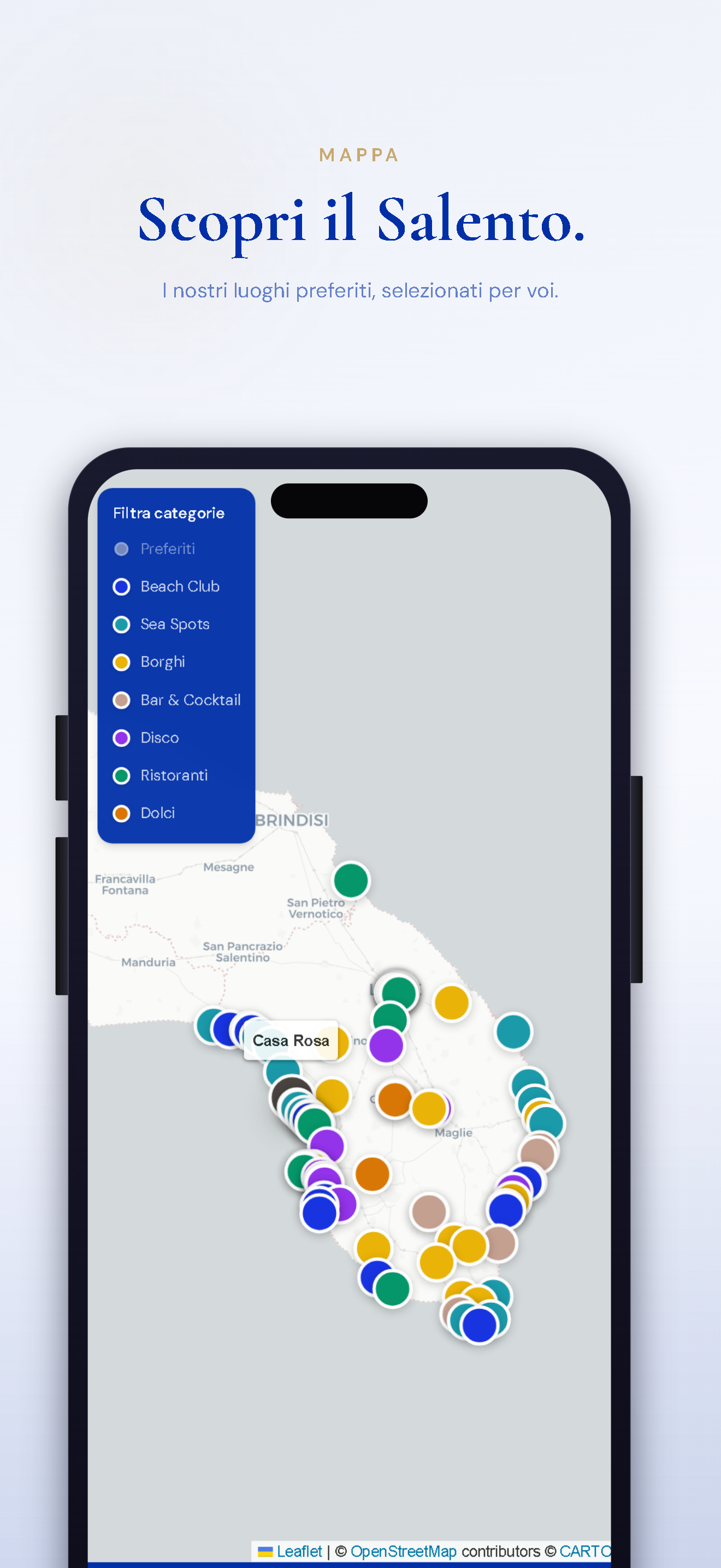 Anteprima mappa dell'app EhiROSA